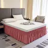 Roupa de Cama Antiderrapante Saia de Cama Elástica Americana Sem Superfície de Cama Capa de Cama Branca Saia Cobertura Contra Poeira Avental de Cama Coreano Espessado