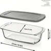 Molde rectangular para hornear de vidrio de borosilicato alto Horneado Resistente al calor Microondas Especial Hogar Plato para pescado Plato Plato para fruta