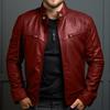 Chaqueta de cuero de motocicleta para hombre de Europa y América, de comercio exterior de Amazon, chaqueta de cuero punk con cuello adolescente para hombre.