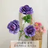 Flores Artificiales con 3 Cabezas Pequeñas de Loto para Decoración de Salón de Bodas, Pared de Flores Artificiales, Peonías para Escaparates de Tiendas de Ropa, y Arreglos Florales