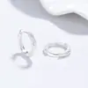 Pendientes Retorcidos para Mujer, Pendientes de Plata Pura 999, Pendientes de Lujo Ligero de Gama Alta, Clips para Orejas de Aro Lisos, Joyería de Nicho, Regalo de Cumpleaños