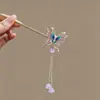 Pasador de Pelo con Borla de Mariposa Estilo Chino de Alta Gama Estilo Antiguo Pasador de la Dinastía Han Tocado Femenino Accesorios para el Cabello Accesorios para Pasadores Mercancía al por Mayor