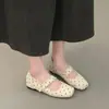 Zapatos Mary Jane Planos de Ballet Cuadrados de Lunares Estilo Coreano 2026 Nuevas Llegadas Primavera/Otoño Zapatos de Ballet Femeninos Versátiles de Moda