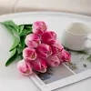 Flor Artificial de Tulipán Mini PU Flor Artificial Transfronteriza Boda Decoración del Hogar Flor Sensación Tulipán Planta Artificial