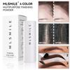 MLSMILE transfronteiriço para pó de sobrancelha à prova d'água de longa duração, à prova de suor, que não borra, com cartão de sobrancelha, pincel de sobrancelha, kit de preenchimento de linha do cabelo