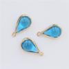 Acessórios para Joias DIY Pingentes de Vidro em Forma de Gota com Borda de Cobre Acessórios para Cabelo Grampos Brincos Materiais para Roupas Pingentes Charms