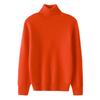 Suéter de lana nuevo de otoño e invierno para niños, suéter corto de cuello alto, suéter grueso para niños y niñas, suéter de color sólido base
