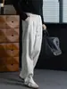 Comodidad Ilimitada Tacto a Algodón Natural Pantalones Casuales de Pierna Recta con Cordón para Hombre, Simples Versátiles Primavera-Otoño Pantalones Deportivos cosidos