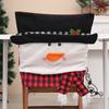 Decoraciones Navideñas Transfronterizas Nueva Cuadrícula Roja Negra Creativa Dibujos Animados Cuadros Cubierta para Silla de Pareja para Ancianos Cubierta para Silla de Mesa