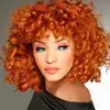 Pelucas europeas y americanas transfronterizas pelucas de rizo pequeño africano pelucas de moda europeas y americanas para mujer multicolor opcional fabricantes en stock cabello liso