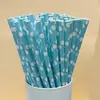Palitos de Papel Azuis em Estoque Palitos Descartáveis Coloridos Decorativos Criativos Palitos para Sobremesa Bebida Festa Chá de Leite