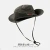 Sombrero de Pescador Estilo Vaquero Occidental, Sombrero de Sol para Acampar al Aire Libre en Verano, Sombrero para Fotografía de Viajes, Sombrero para Senderismo, Sombrero de Pesca