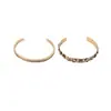 Pulsera de Sol, Luna y Estrellas en Relieve de Venta Caliente Transfronteriza, Pulsera Abierta Versátil y Elegante de Estilo Bohemio