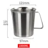 Taza medidora comercial de acero inoxidable con escala, taza de leche, taza para hornear en la cocina, mezclar café, acero inoxidable de grado alimenticio especialmente diseñada para su uso