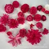 Flores da série vermelho rosa, tiaras de rosa e peônia cor-de-rosa, materiais para acessórios de cabelo, decorações de casamento, adereços de fotografia