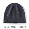 Versión Coreana de Cachemira Versátil Engrosado Jacquard Animal 25 Otoño e Invierno Color Sólido Cálido Tejido Elegante Sombrero para Mujer