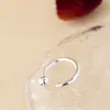 Nafuge joyería de plata al por mayor moda simple hecho a mano anillo de articulación de plata dedo meñique anillo de cola Anillo abierto de plata de ley 925 para mujer