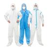 Traje de protección desechable conjoined de tela no tejida para todo el cuerpo a prueba de ceniza, a prueba de polvo, impermeable, con capucha de enzimas, bata de aislamiento para reutilización