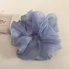 Estilo Francês Super Fada Tule Perolado Fofo Elástico de Cabelo de Intestino Grosso Gentil Versátil Corda para Prender o Cabelo Preguiçoso Pão de Açúcar Baixo