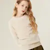 Suéter de Cachemira para Niños con Cuello Semi Alto para Niños y Niñas, Suéter Grueso para Bebé, Jersey de Punto de Cuello Redondo, Capa Base de Lana Tejida