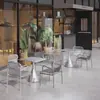 Mesas e Cadeiras Metálicas para Exterior, Simples Loja de Chá com Leite para Celebridades da Internet ao Ar Livre Café, Mesas e Cadeiras de Ferro Forjado para Pátio ao Ar Livre