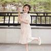 Vestido Cheongsam de moda de verano fino para niñas, estilo retro, mejorado, estilo chino, Hanfu