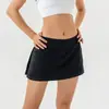 Falda deportiva de secado rápido para mujer, cómoda y transpirable, adecuada para fitness y yoga, de cintura alta, adelgazante, falda de tenis anti-exposición