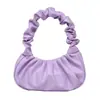 Bolsa Feminina Estilo Coreano de Comércio Exterior 2023 Nova Cor Pura Bolsa Plissada Nuvem Bolsa Simples Feminina de Ombro Bolsa de Ombro Doce
