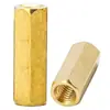 Coluna Hexagonal de Cobre de Passagem Dupla, Coluna de Isolamento, Coluna Espaçadora M2-M6, Coluna Parafuso de Suporte para Placa de Circuito Impresso, Pino Passante Roscado Internamente