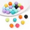 Cuentas acrílicas sólidas de color calabaza de 12 mm, ensartadas a mano, DIY hechas a mano, cuentas sueltas, collar, pulsera, joyería al por mayor