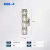 Lámpara de Pared de Cristal de Acero Inoxidable Lámpara de Mesita de Noche para Dormitorio Color Cromo Plateado Atenuación de Tres Colores Incluye Fuente de Luz GLED - Estilo V Bauhaus Hierro