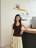 2885# Artefato Versátil de Verão em Liocel Colete Casual Roupa da Moda Colete sem Mangas com Fio para Mulheres