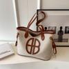 Bolso de Lona de Gran Capacidad para el Trabajo 2023 Nuevo Bolso para Mujer Casual Estilo Occidental Más Fácil de Combinar Bolso de Hombro Bolso Tote para Estudiante Universitario