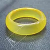 Anillo de ágata con hielo para hombres y mujeres, nuevo anillo de joyería de calcedonia amarilla, anillo de doble uso, anillo de jade de 6 mm