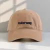 Gorra de Béisbol Lavada Estilo Coreano Retro Bordado de Letras para Mujer Otoño Nuevo Parte Superior Suave Versátil Protector Solar Gorra de Pico de Pato para Hombre