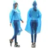 Impermeable de poncho elástico engrosado para exteriores azul desechable de una pieza impermeable moda poncho al por mayor
