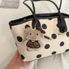 Bolsa de Gran Capacidad para Mujer 2026 Nuevo Estilo Verano Otoño Moda Bolso de Mano para Viajar Bolso de Hombro Único con Lunares