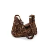 Bolsa Tote Estampa de Leopardo para Mulheres, Grande Capacidade, Versátil, Ombro Único, Transversal, Bolsa de Axila, Bolsa para o Dia a Dia da Mulher, Cor Sólida, Novo Estilo, Fashion, De Alta Qualidade