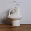 Jarrón de Cerámica Abstracto Creativo Estilo Minimalista Moderno Decoración para el Hogar Dormitorio Mesita de Noche Escritorio Adorno Decoración Suave Recipiente para Flores