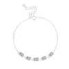 Pulseira Retangular de Zircônia Microcravejada em Prata de Lei S925 para Mulheres, Estilo Coreano Estilo Ins, Acessório de Moda Versátil e de Alto Padrão