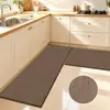 Tapete de Piso de Cocina de Chenilla y Lino Transfronterizo, Alfombra Tejida para Baño Doméstico, Tapete de Goma para Entrada Absorbente de Agua y Resistente a la Suciedad