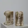 Adorno de columna romana de travertino amarillo natural con una estética de estilo ins, decoración de mármol de alta gama para oficina, estudio o recibidor