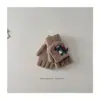 Guantes de Dibujos Animados Lindos para Niños de Medio Dedo Otoño e Invierno A prueba de Frío Guantes Gruesos sin Dedos Guantes para Bebé con Tapa para Escribir