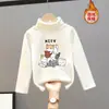 Camiseta Interior de Terciopelo Transfronteriza para Niños y Niñas Otoño e Invierno Engrosada Cálida Todas las Combinaciones Top Primavera y Otoño Nueva Ropa Infantil de Manga Larga