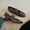 Primeiro Encontro Temporada Retro Francês Cruzado Elástico Mary Janes Primavera Outono Novos Sapatos de Salto Médio Bico Fechado Femininos