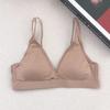 Sutiã de copo triangular feminino de alta qualidade, roupa íntima fina e nua, sutiã respirável sem argolas confortável para mulheres