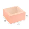 Caja de Cartón Blanco con Ventana para Pastel de Comercio Exterior Transfronterizo Cuadrada Caja para Hornear Cumpleaños Repostería Caja para Dulces Galletas Postre