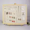 Accesorios Creativos de Madera Maciza para Exhibir Joyas Estante para Pendientes Exhibidor de Collares y Pulseras Estante de Almacenamiento de Joyas Set de Estantes para Joyas