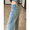Calça Jeans Bootcut Azul Claro Sem Ajuste nas Pernas para Mulheres Outono 2025 Nova Cintura Alta Solta Efeito Emagrecedor Flare Comprimento Total