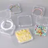 Caja de Almacenamiento Organizadora Transparente Grande y Pequeña a Prueba de Polvo y Humedad con Tapa Abatible de Plástico Caja de Plástico Caja de Joyería Caja para Joyería de Cuentas